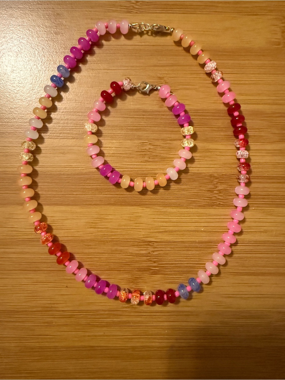 Beaded Necklace & Bracelet Set